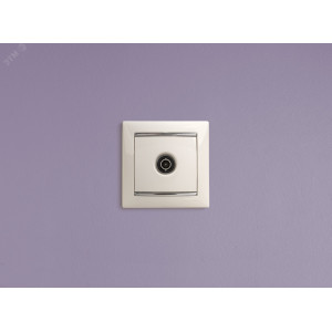 VALENA Розетка телевизионная TV звезда в рамку белая 1.5дБ 774429