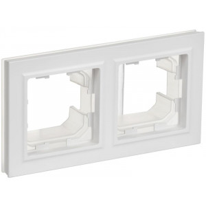 BRITE Рамка 2-местная IP44 РУ-2-БрАБ-44 арктический белый IEK BR-M22-44-K91