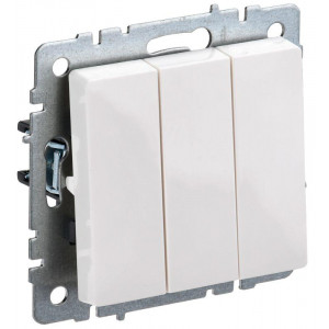 Выключатель 3-кл. СП BRITE ВС10-3-0-БрБ 10А бел. BR-V30-0-10-K01