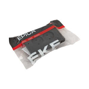 Механизм розетки двойной, 16А, без заземления, со шторками, с рамкой, ч-рный Эпика EKF UP1-SOB-201