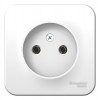 Изображение товара Розетка 1-м ОП Blanca 16А IP20 250В без заземл. без защ. шторок с металлич. пластиной бел. SE BLNRA000121