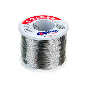 SN60/PB40 D0.6ММ 250G FC5000, Припой трубчатый ПОС60 0.6мм 250гр. с флюсом FC5000, катушка