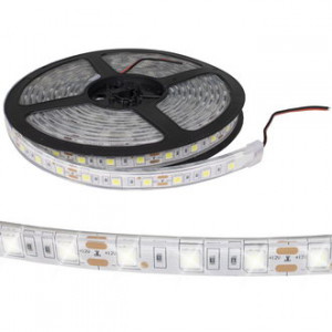 5050 300LED IP68 12V W-WHITE, LED-лента/ белый теплый/ 3000K/ 60LED на метр/ U=12V герметичная