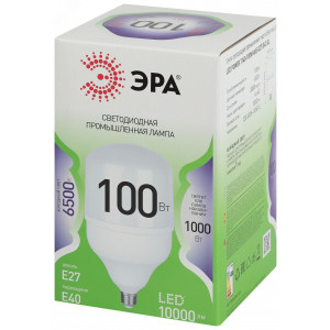 Лампа светодиодная высокой мощности LED 100 Вт 10000Лм 6500К T140 холодный E27/E40 (переходник) 170-265В LED POWER T140-100W-865-E27/E40 Green Line Б0067055