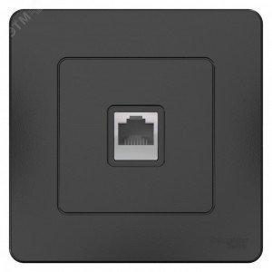 Розетка компьютерная 1-м СП Blanca RJ45 кат.5E антрацит SE BLNIS045006