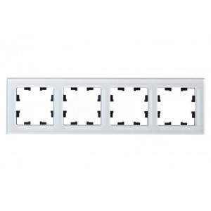 Рамка 4-м AtlasDesign Nature стекло бел. SE ATN320104