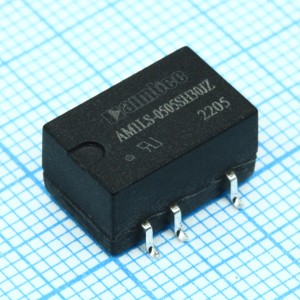 AM1LS-0505SH30JZ, DC/DC, 1Вт, вход 4.5…5.5В, выход 5В/0.02…0.2А, изоляция 3000В DC, КПД 82%, максимальная емкостная нагрузка не более 2400мкФ, для поверхностного монтажа, 13.2x11.4x7.25мм, -40…105°C, пластик