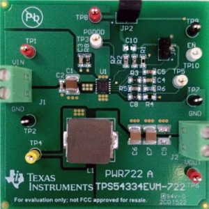 TPS54334EVM-722, Средства разработки интегральных схем (ИС) управления питанием TPS54334EVM-722