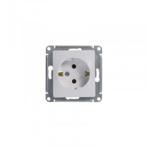 Розетка 1-м СП Glossa 16А IP20 с заземл. механизм бел. SE GSL000143