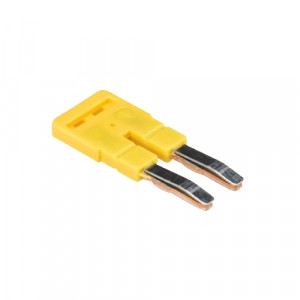 Соединительная перемычка IVB WKF 2,5 - 2, Соединительная перемычка, 2 полюса, изолированная, вилочная, для клемм: WT 2,5, цвет: желтый