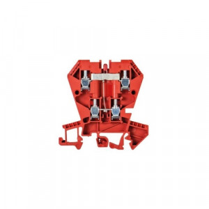 Этажная клемма WK 4 E/U LED red, Этажная функциональная клемма, 2 этажа, тип фиксации провода: винтовой, номинальное сечение: 4 мм кв., ширина: 6 мм, цвет: красный, тип монтажа: DIN35