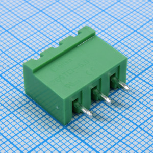2EGTVC-5.0-03P-14-100, Разъемный клеммный блок на плату, 3 контакта. Серия 2EGTVC-5.0