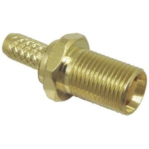 CONMCX005, РЧ соединители / Коаксиальные соединители MCX Fml Bulkhd Rear Mnt Crimp, RG-174
