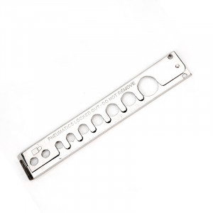 gwrQ11, Блокиратор пневматических фитингов универсальный, сталь, для фитингов диаметром 7-20 мм, 196х35 мм, цвет – серебристый, 1 шт/упак