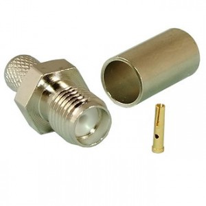 SMA-C58J, Разъём высокочастотный, гнездо SMA обжим на кабель RG58