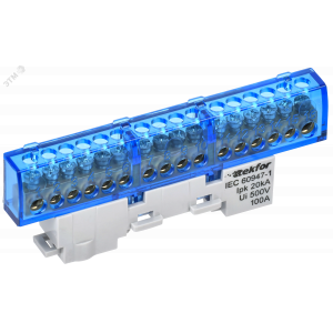 TEKFOR Шина N ноль изолированная на универсальном держателе 6х9-16-С IEK TF-NN10-16-KL-K07