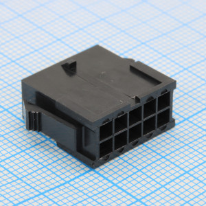 I-DS1073-03-PCB002X05, Корпус штыревого разъема 2х5 контактов шаг 3мм на кабель