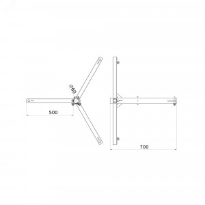 Тренога для молниеприемной мачты 5-7 м NL0700