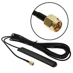 GSM 2DB RG174 5M SMA-P, Внешняя антенна GSM 430-436МГц, кабель RG174 с угловым SMA-P разъемом, длина 5м. 2dB