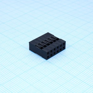 I-DS1071-SCB02X6, BLD корпус двухрядного разъема 12 pin (2х6) на кабель, шаг 2.54мм, требуются контакты T-DS1071-SC600
