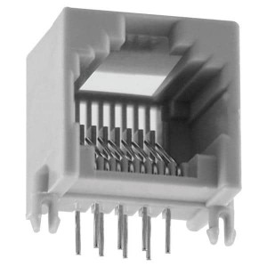 GLX-N-64M, Модульные соединители / соединители Ethernet 6P4C R/A PCB GREY LOW PROFILE