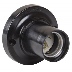 Пкб27-04-К21 Патрон потолочный карболитовый, Е27, черный, индивидуальный пакет, EPK12-04-02-K01