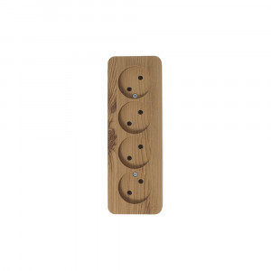 Розетка 4-м ОП Blanca 16А IP20 250В без заземл. без защ. шторок с изолир. пластиной ясень SE BLNRA000415