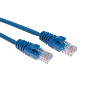 Патч-корд U/UTP CAT 5e RJ45-RJ45 26AWG LSZH син. 1.5м 02-0104-105