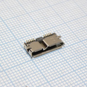 microUSB 3.0 10BFR*, Разъем Micro USB BFR 3.0 10pin розетка