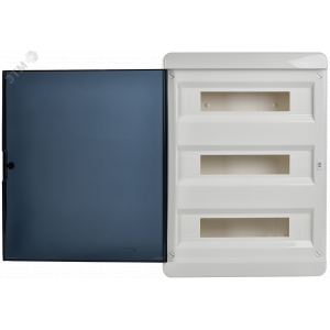 Корпус пластиковый ЩРВ-П-54 IP41 черн. прозр. дверь TEKFOR TF5-KP12-V-54-41-K01-K03