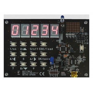 S5U1C17M13T1100, Эмуляторы / Симуляторы Evaluation Board for S1C17M12/13 with 7Segment LED