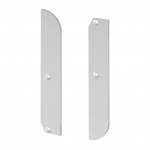 Заглушка PLINTUS-H80 046396, правая заглушка для профиля PLINTUS-H80 серебристого цвета. Материал - алюминий.  В комплекте 2 шт., цена за 1 комплект.