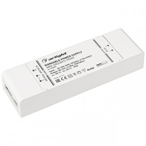 Блок питания ARV-SN24075-TRIAC (24V, 3.125A, 75W) 030935, Блок питания 24V с гальванической развязкой, ток 3,125А, 75 Вт, с управлением от симисторного настенного диммера (TRIAC) и/или с помощью функции Push-dim, без корректора мощности, PF>0,5. Рекомендуется для использования с настенными диммерами типа RL (рез