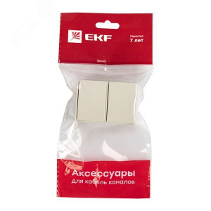 Соединитель (25х25) (4 шт) белый EKF-Plast
