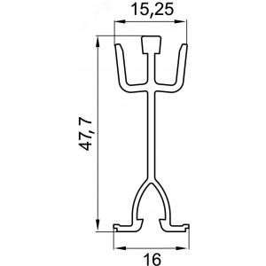 Разделитель для короба 140х50 мм несущий 01412