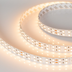 Лента RT 2-5000 24V Warm2700 2x2 (5060, 720 LED, LUX) 012443(1), Поставка под заказ от 600 м.Гибкая лента LUX, светодиоды smd 5060, 144шт/м (720шт на 5м), скотч 3М. Цвет ТЁПЛЫЙ 2600-2800K. Питание 24V, мощность 34.4 Вт/м (172 Вт на 5м), угол 120°, цветопередача CRI>85. Размеры 5000х19x2.2мм. Мин.отрезок 83.33мм, 12шт с