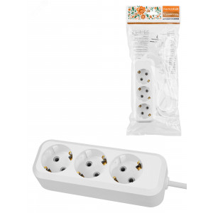 Удлинитель народный УН03 3 гнезда, 3 метра, с/з, ПВС 3х0,75мм2 10А/250В SQ1303-1041