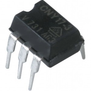 CNY17-3, Оптопара одноканальная транзисторный выход постоянного тока c выводом базы 6-Pin PDIP