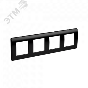 Рамка на 2+2+2+2 модуля (четырехместная), черная 75014B
