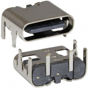 USB3.1 TYPE-C 02PF-023, Разъём USB TYPE-C - розетка на плату, 2 контакта