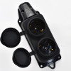Изображение товара Колодка 2-м 16А IP44 2P+PE 220-240В с защ. крышками каучук 106-0400-0110/110