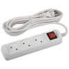 Удлинитель 3х5м без заземл. 10А IP20 U-3s-5m-2х1 ПВС 2х1 с выкл. Б0044051