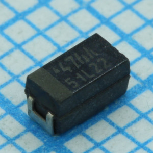 TR3A476K6R3C0800, ЧИП-конденсатор танталовый твердотельный SMD 6.3В 47мкФ ±10% типоразмер А