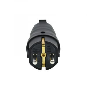 Вилка MultiSet 2К+З 16А/250В IP44 угловая каучуковая черн. SE MST1102BK