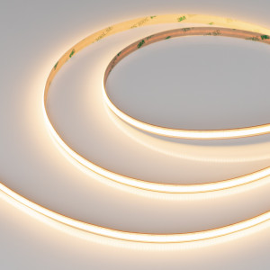 Лента COB-X528-8mm 24V Warm3000 (6 W/m, IP20, 5m, FreeCut) 046887, Лента COB сплошной засветки без видимых светодиодов. Светодиоды CSP 528 шт/м (2640 шт на 5м). Цвет свечения ТЕПЛЫЙ 3000K, индекс цветопередачи CRI>90, угол 180°. Мощность 6 Вт/м (30 Вт на 5м), питание 24 В. Размеры 5000х8х1.7мм. Мин.отрезок - свободная ре