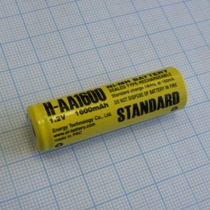 Аккумулятор 15х51мм STANDART H-AA1600, Аккумулятор никель-металл-гидридный (Ni-Mh)