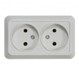Розетка 2-м ОП Bolleto 7102 16А IP20 бел. ASD / 4680005959822
