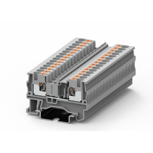 Проходная клемма TP4-2-GY, Проходная клемма, тип фиксации провода: Push-in, номинальное сечение: 4 мм кв., 32A, 800V, ширина: 6,2 мм, цвет: серый, тип монтажа: DIN35