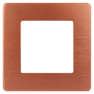 Рамка для розеток и выключателей Серия 12 12-5101-14 на 1 пост, Сатин, медь Б0052507