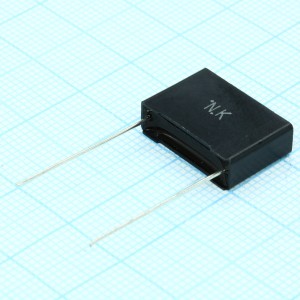 ECQUAAF104K, Металлоплёночный полипропиленовый конденсатор X2,  0.1мкФ ±10%, 275VAC, радиальные выводы с шагом 15мм, (17.5 x 5 x 12мм)